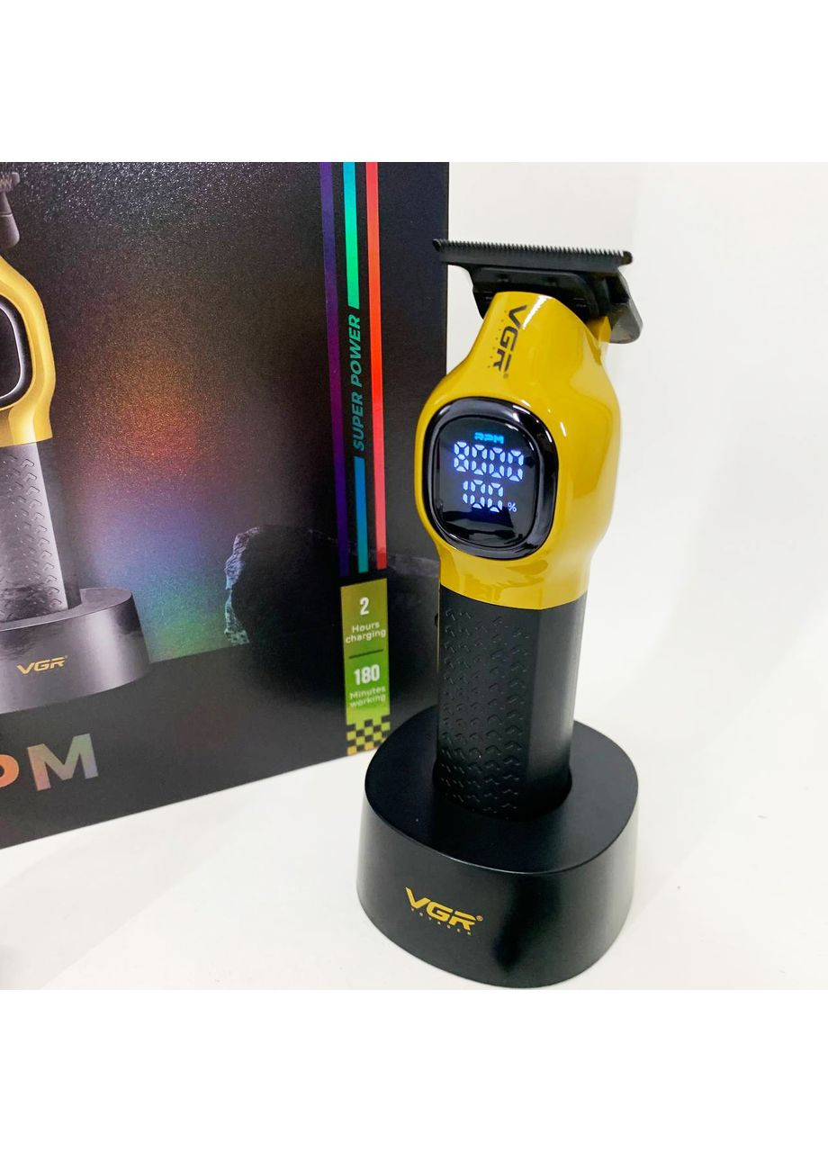 Тример для стрижки волосся V-886T GOLD 8000RPM 4 насадки VGR (369612525)