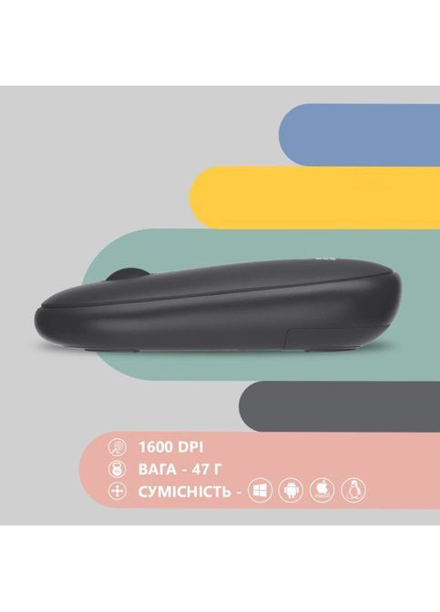 Мишка (-MF300WBK) 2E MF300 Silent Wireless/Bluetooth Graphite Black (268144886)