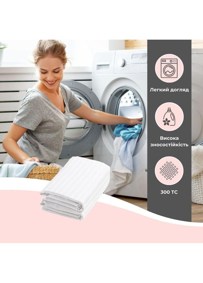 Простирадло євро 230х260 см сатин, бавовна, для готелів і дому, жакард IDEIA (355949691)