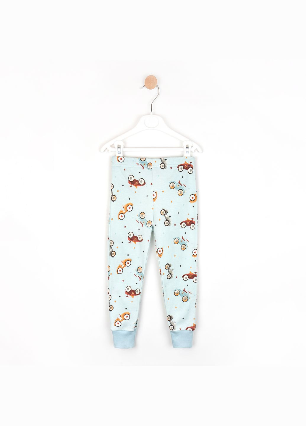 Голубая всесезон пижама детская на манжетах с машинками racing cars голубой dexter's