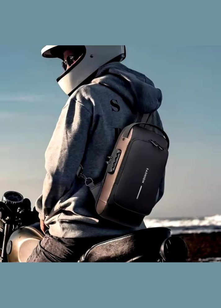 Сумка чоловіча XIO Fashion з USB зарядкою та кодовим замком No Brand (311604656)