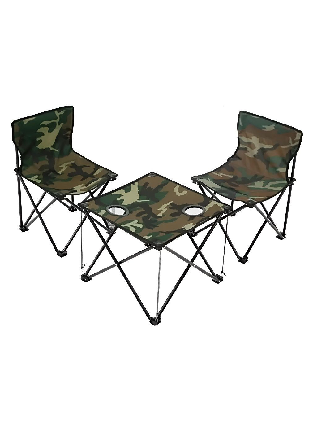 Набір складних меблів стіл стільці 2 штуки в сумці для пікніка туризму кемпінгу відпочинку на природі (479904-Prob) Камуфлаж Unbranded (325913230)