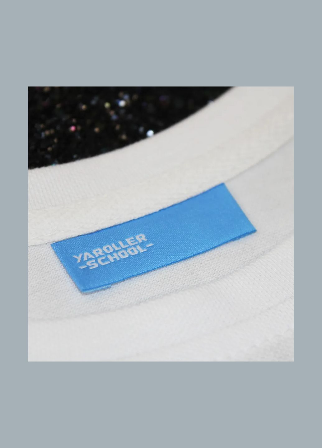 Бирка жаккардовая "Yaroller" голубого цвета (3014) No Brand (335812537)