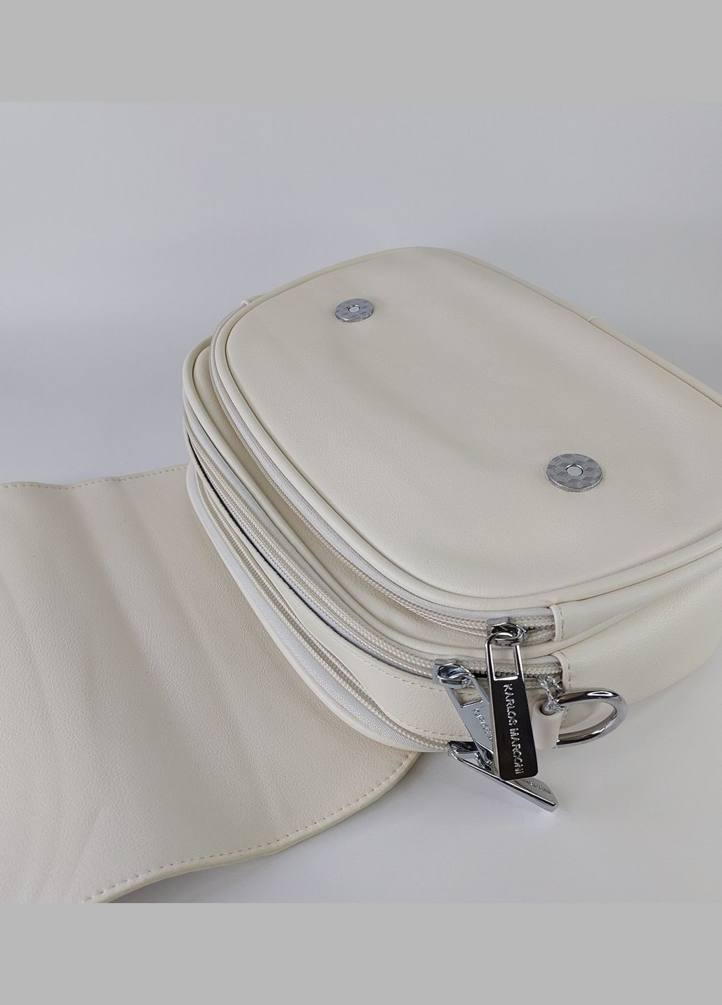 Сумка женская кросс-боди на два отделения белая Karlos Marconi (347640667)