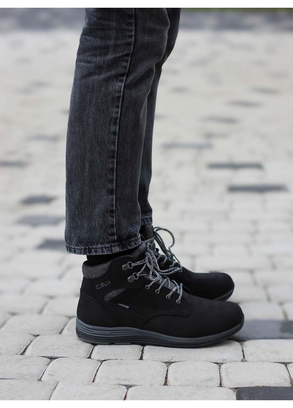 Черные зимние мужские ботинки nibal mid lifestyle shoe wp черный CMP