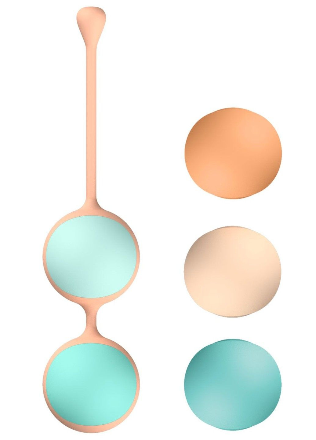 Вагінальні кульки Kewos Peach/Mint (5 кульок) Liebe (348517544)