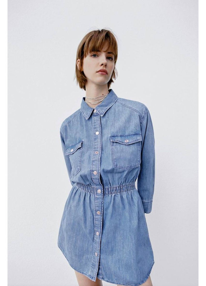 Блакитна сукня джинсова Zara