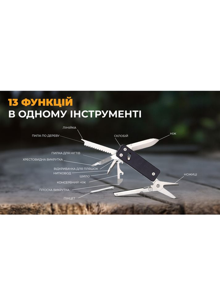 Мини мультитул KS2E, черный Roxon (353502364)