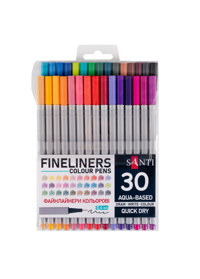 Набор маркеров-файнлайнеров 390995 30 цветов Santi (364502481)