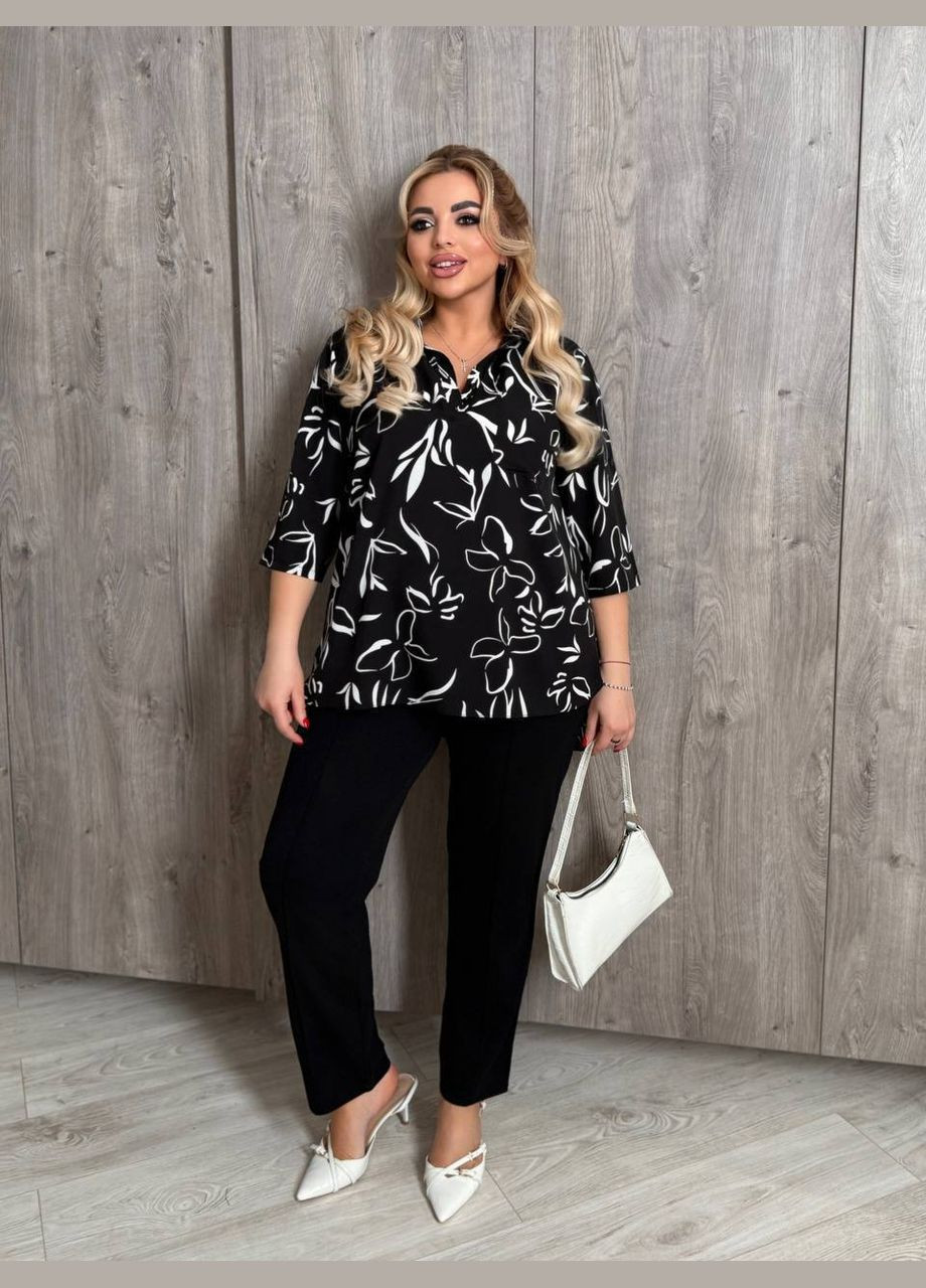Чёрная красивая блузка Fashion