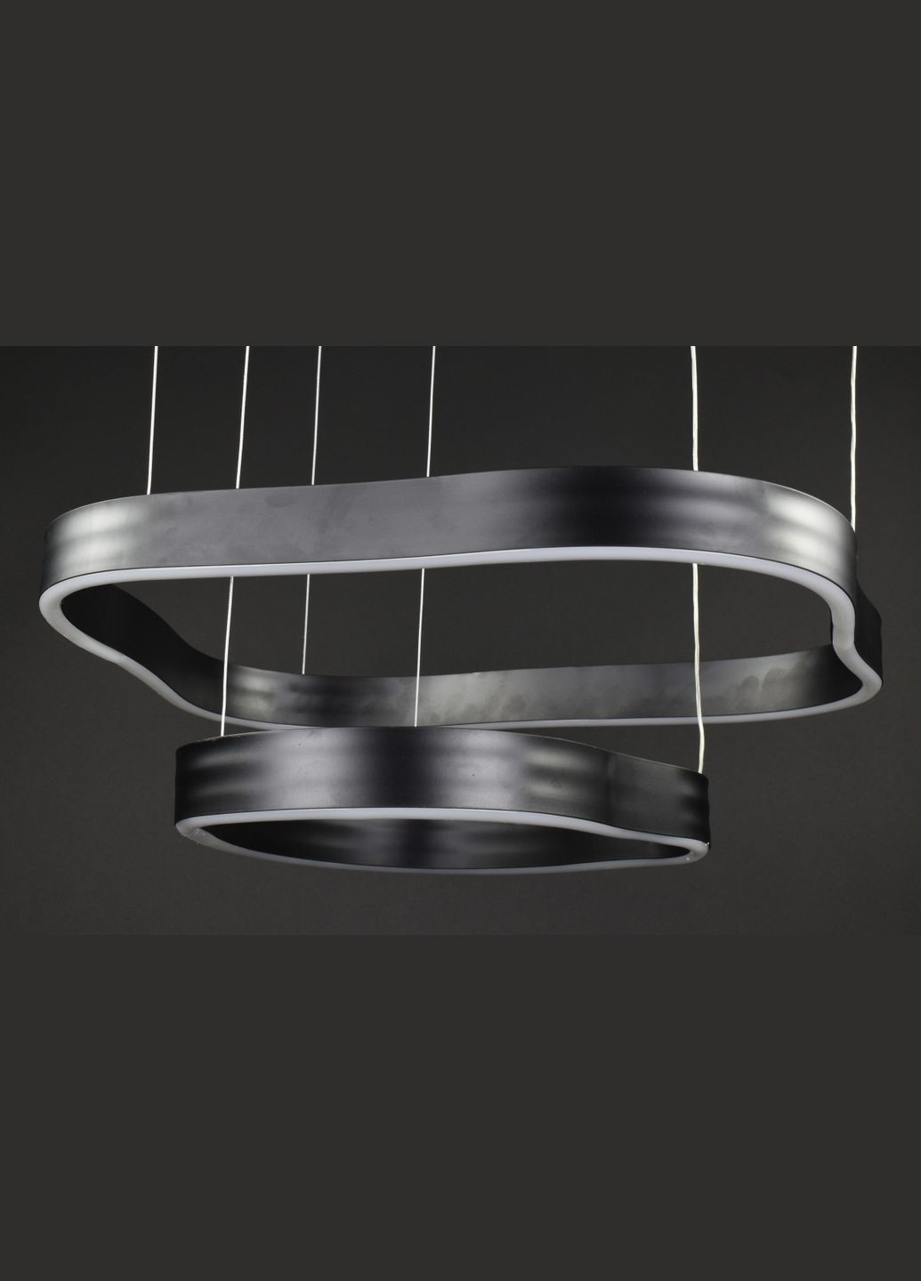 Люстра світлодіодна підвісна LED світильник для квартири на стелю лед 28138 Чорний 15-170х53х56 см. Sunnysky (364494673)