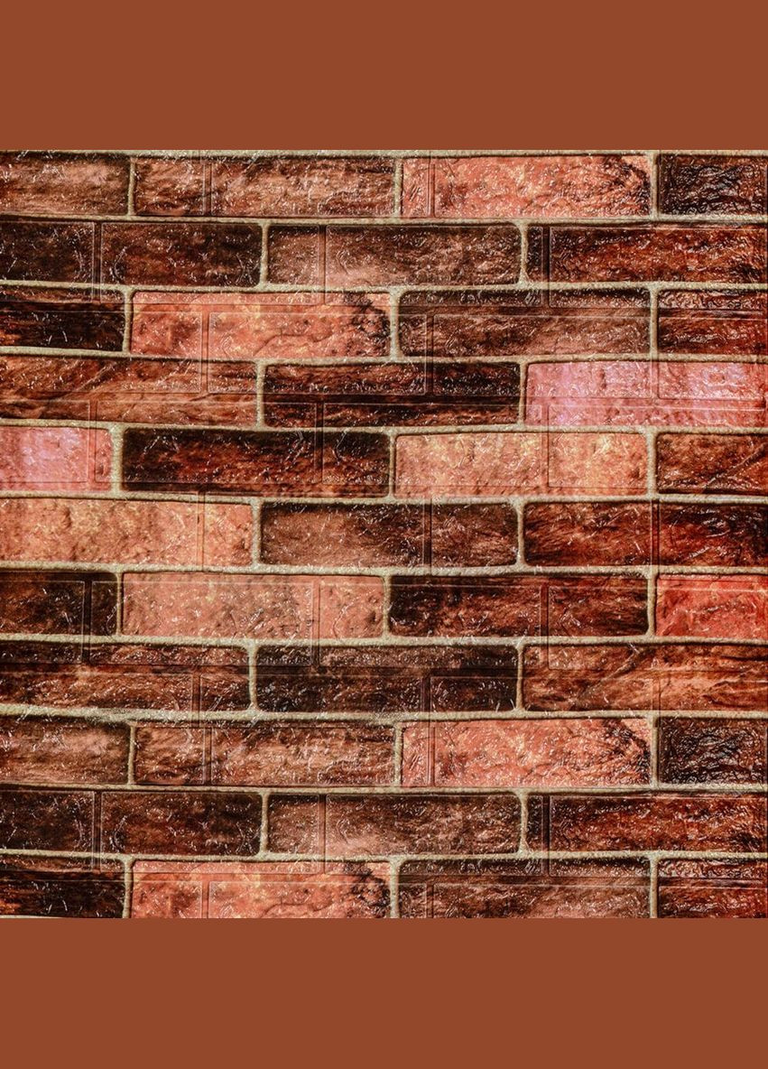 Самоклеящаяся 3D панель под коричневый катеринославский кирпич 19600x700x3мм SW-00001469 Sticker Wall (329897965)