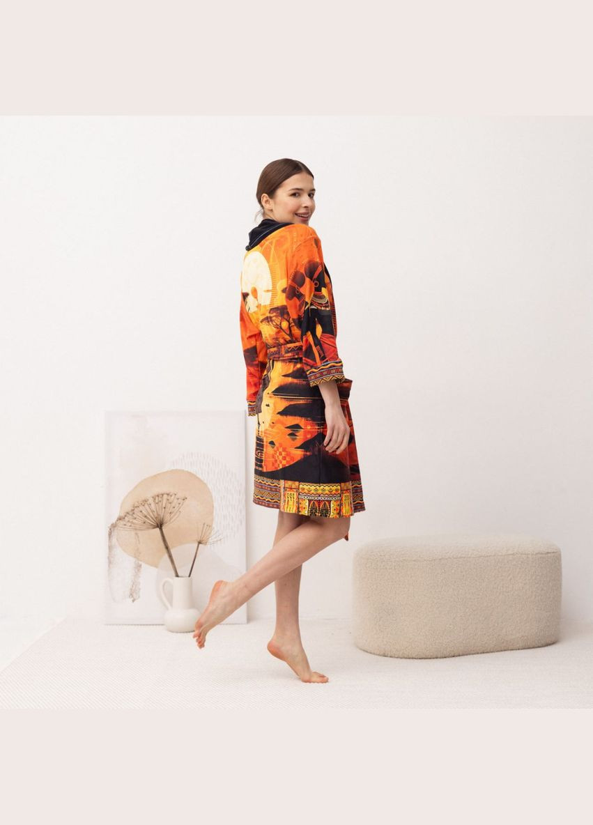 Халат женский из плюшевого велюра эксклюзивный Africa 18125 XS-S FlexDress (336767096)