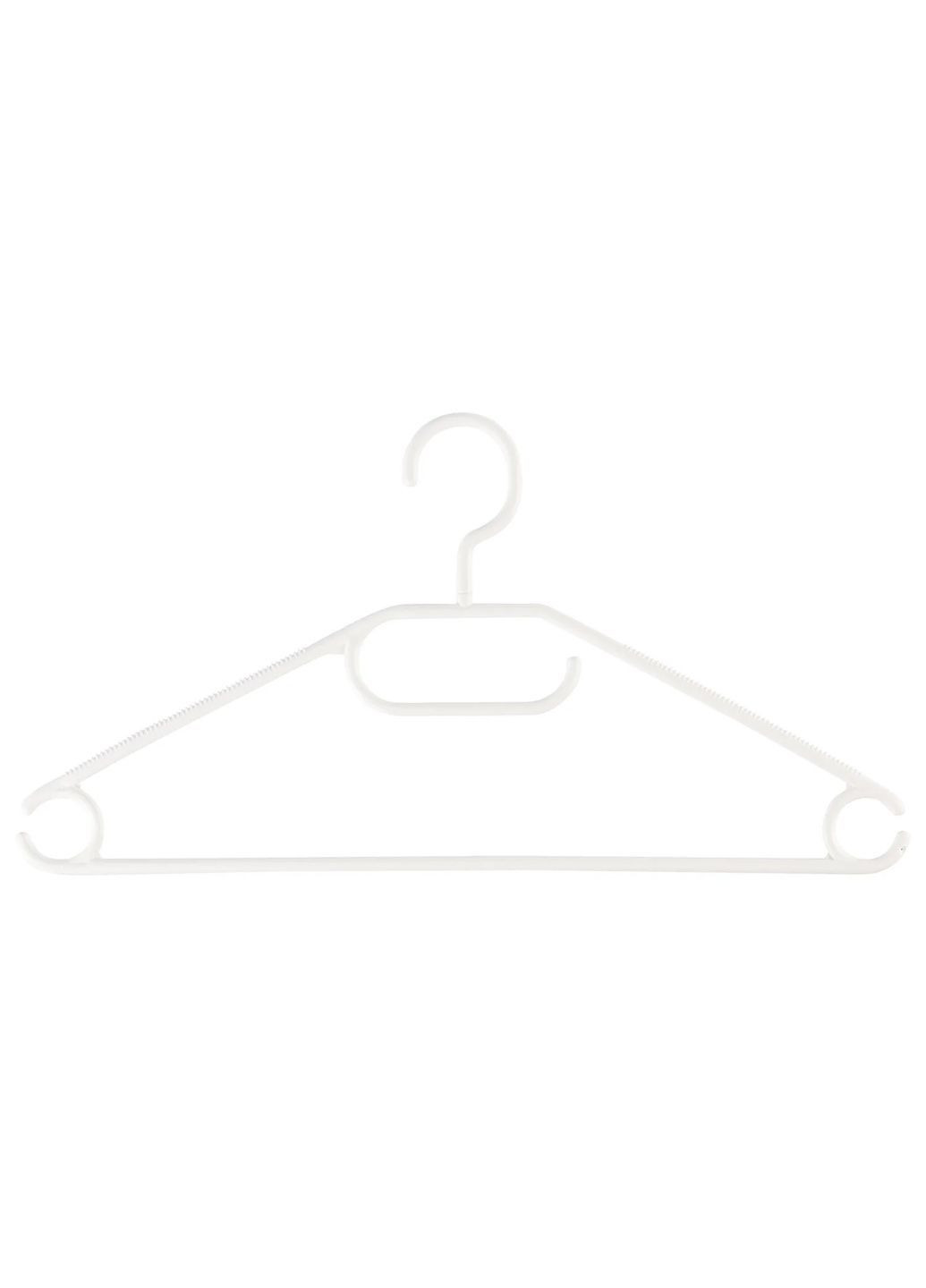 Набор вешалок с поворотными крючками 10 шт белый Livarno home (369559908)