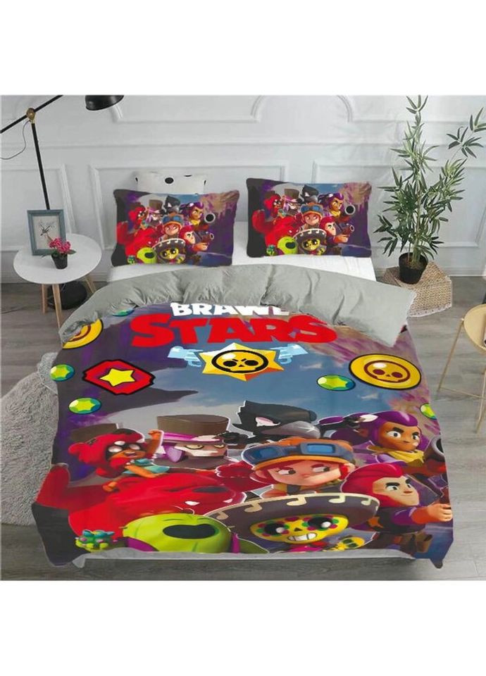 Постельное белье из плюш-велюра Brawl Stars 3045 13616 215150 см FlexDress (327790499)