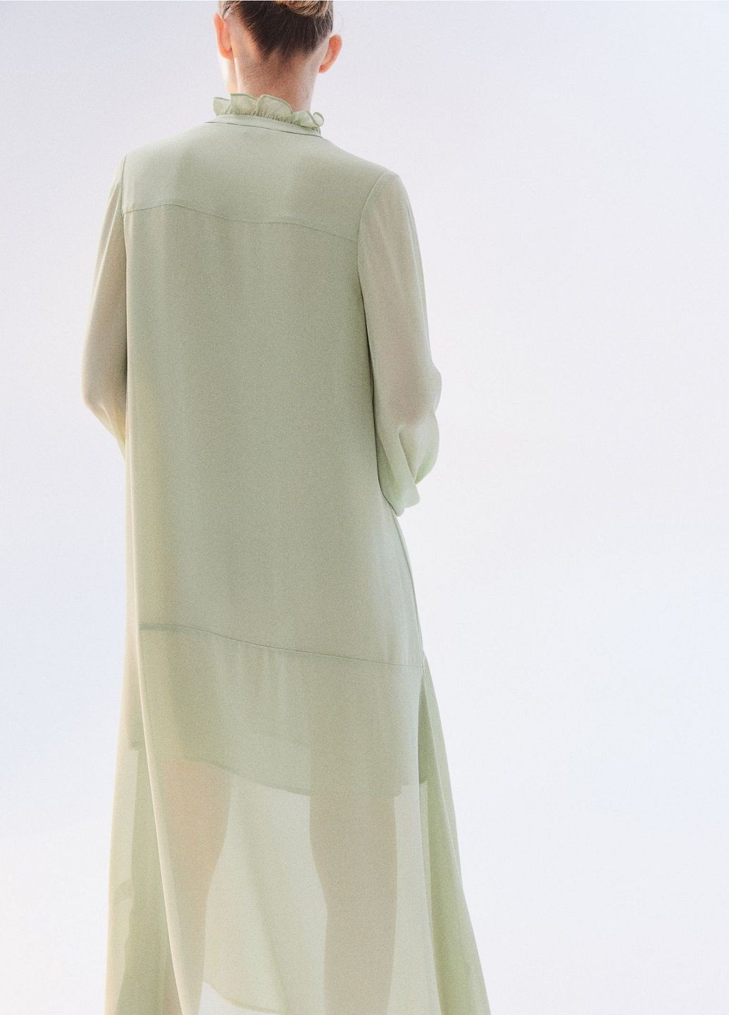 Світло-зелена святковий сукня H&M однотонна