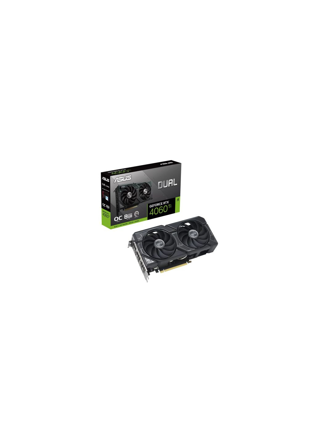 Видеокарта (DUALRTX4060TI-O8G) Asus geforce rtx4060ti 8gb dual oc gaming (275333285)