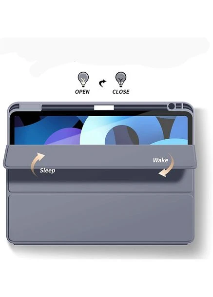 Чохол-книжка Tri Fold Soft TPU з кріпленням Apple Pencil для Apple iPad Air (4/5) 2020/2022 10.9" Purple BeCover (360423436)