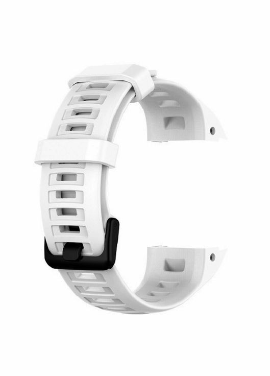 Ремешок на Garmin instinct/Garmin instinct 2 (совместимый) силиконовый. Белый. Основание полумесяц 22 мм No Brand (370101814)