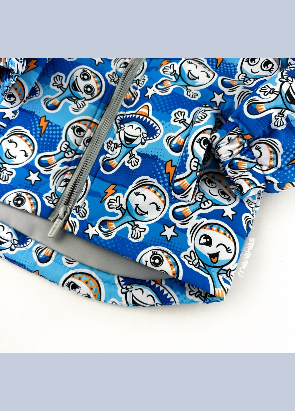 Комбинированная демисезонная куртка на слимтексе и нейлоне принт демисезонный разноцветный 1-jac-ny-sl-dh-p-80-1-06241 Marakas