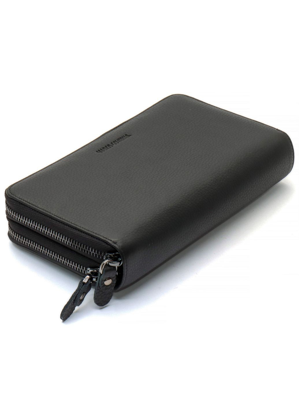 Чорний гаманець-клатч на дві блискавки з натуральної шкіри B-5902B-1Q Marco Coverna (359380854)