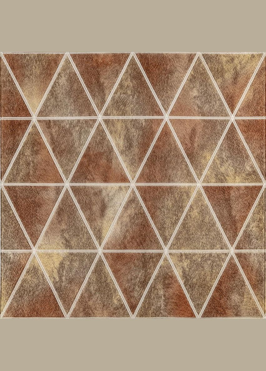 Панель стеновая 3D 700х770х4мм Ромбы коричневые Sticker Wall (300241978)