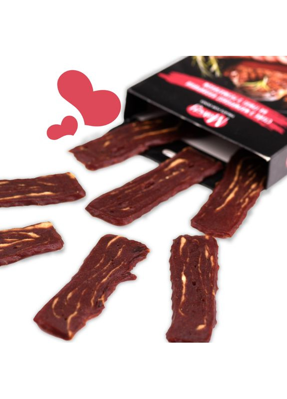 Сушені ласощі для собак вишуканий вʼялений стейк з мармурової яловичини на грилі з розмарином 100 г Mavsy (353515487)