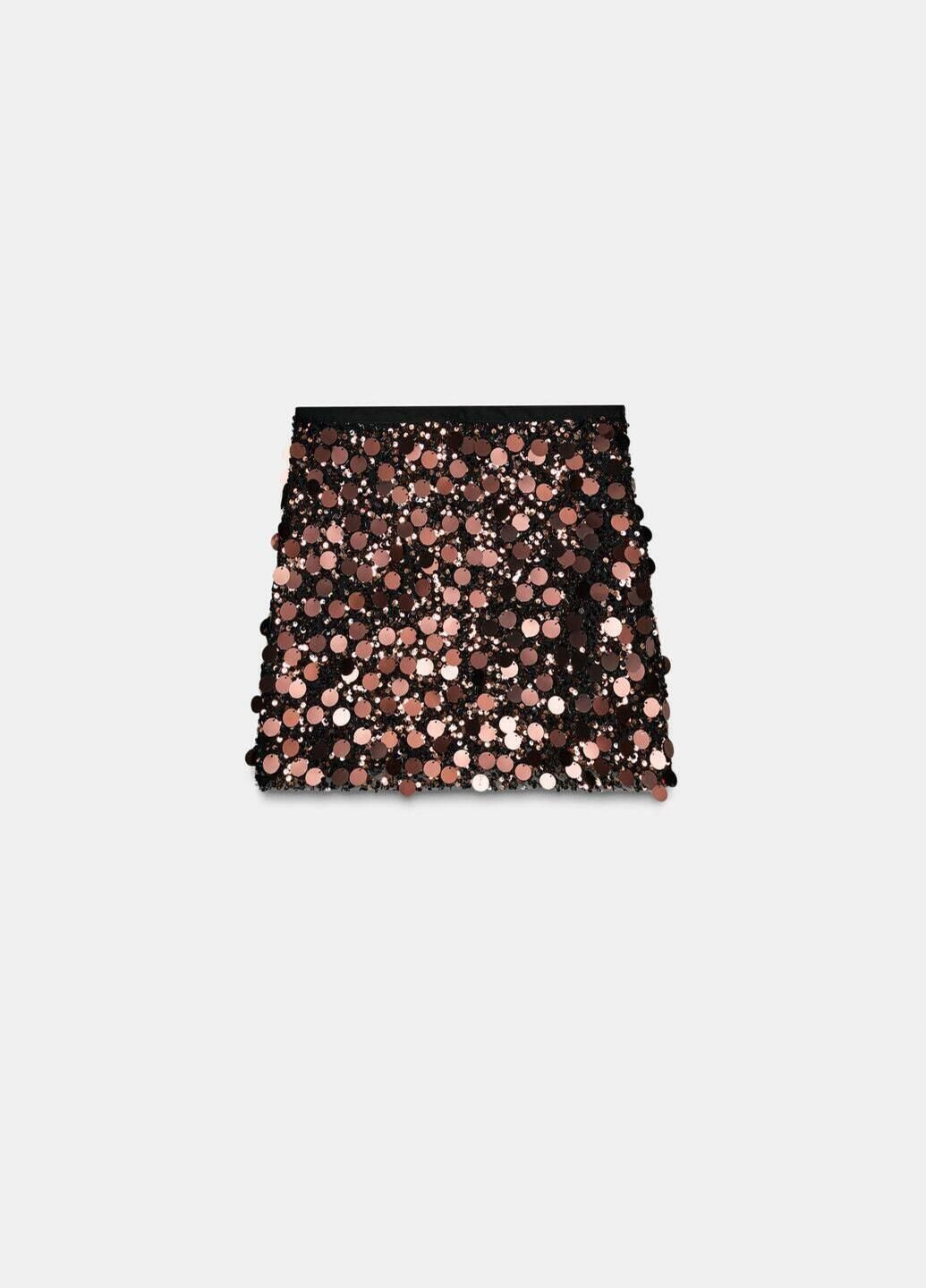 Разноцветная однотонная юбка Zara