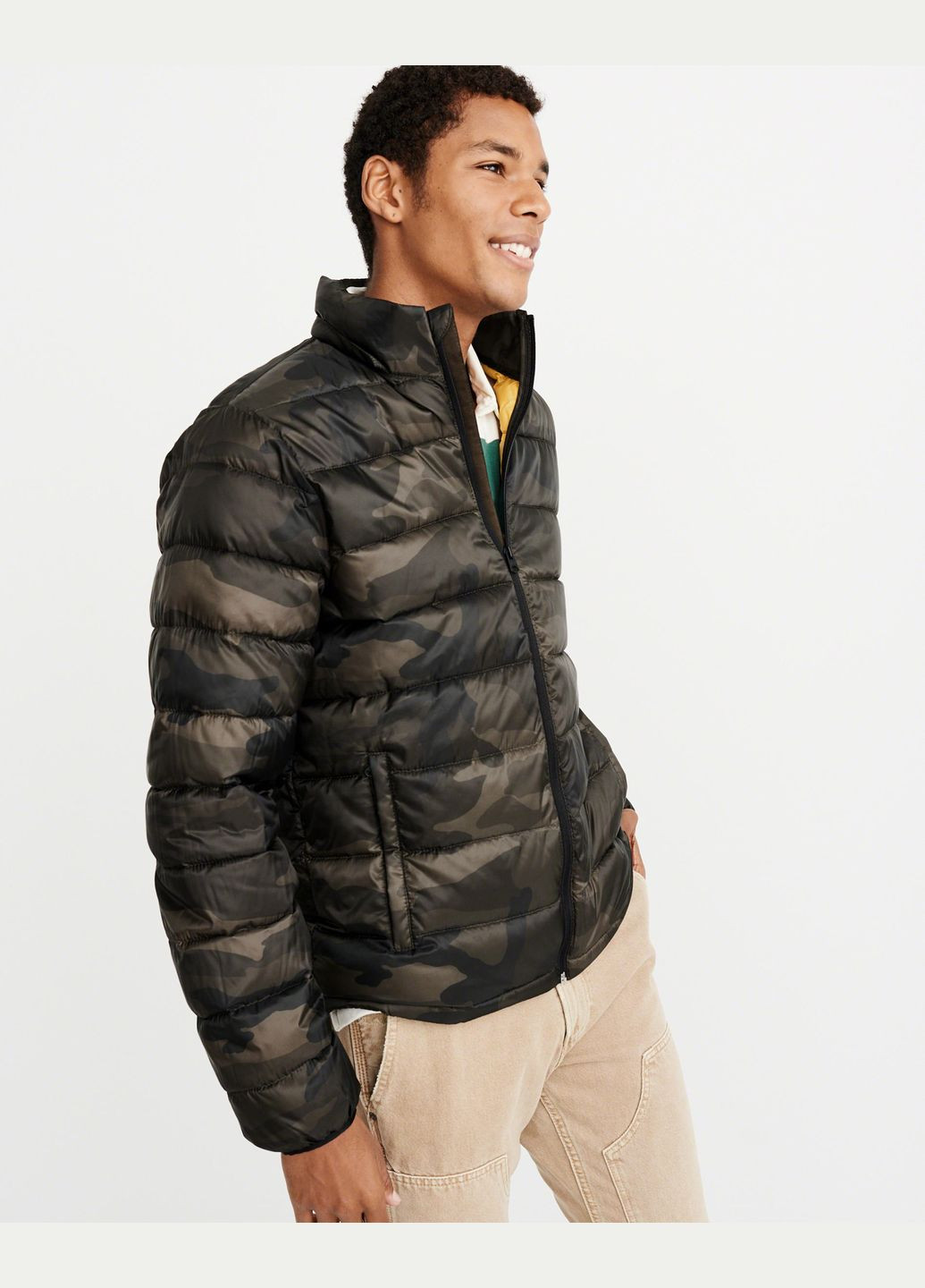 Оливкова (хакі) демісезонна куртка демісезонна - чоловіча куртка af5493m Abercrombie & Fitch