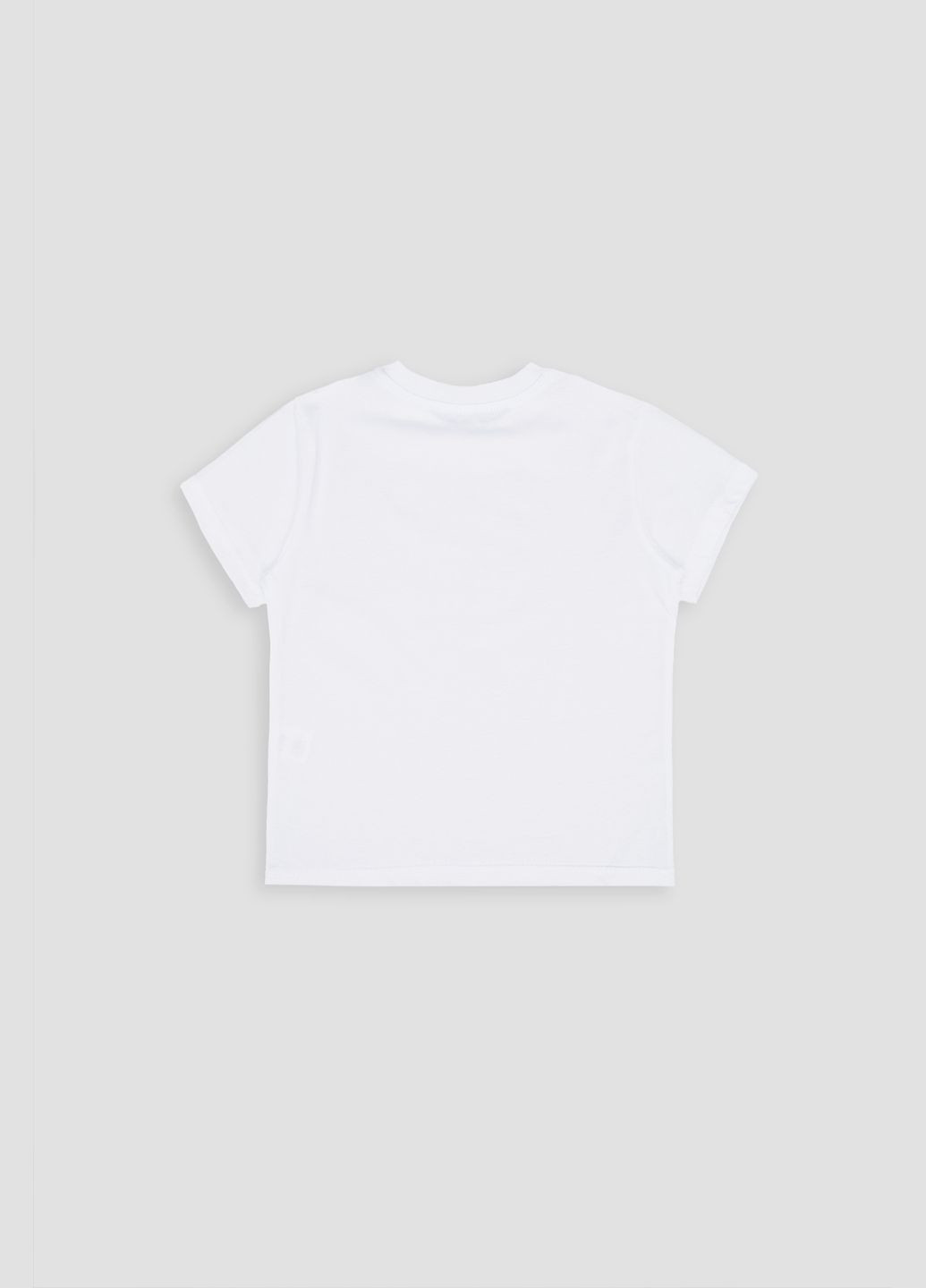 Белая вышиванка с коротким рукавом для девочки цвет белый cb-00251111 трикотаж (319115431)