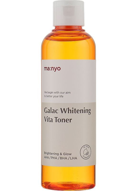 Освітлювальий тонер з галактомісисом і вітамінним комплексом Galac Whitening Vita Toner 210ml (2-950928) Manyo (369795548)