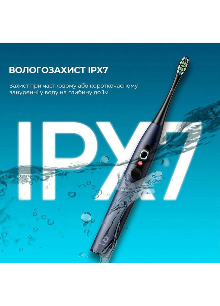 Електрична зубна щітка X Plus Pro Digital Blue (6970810556186) Oclean (370607923)