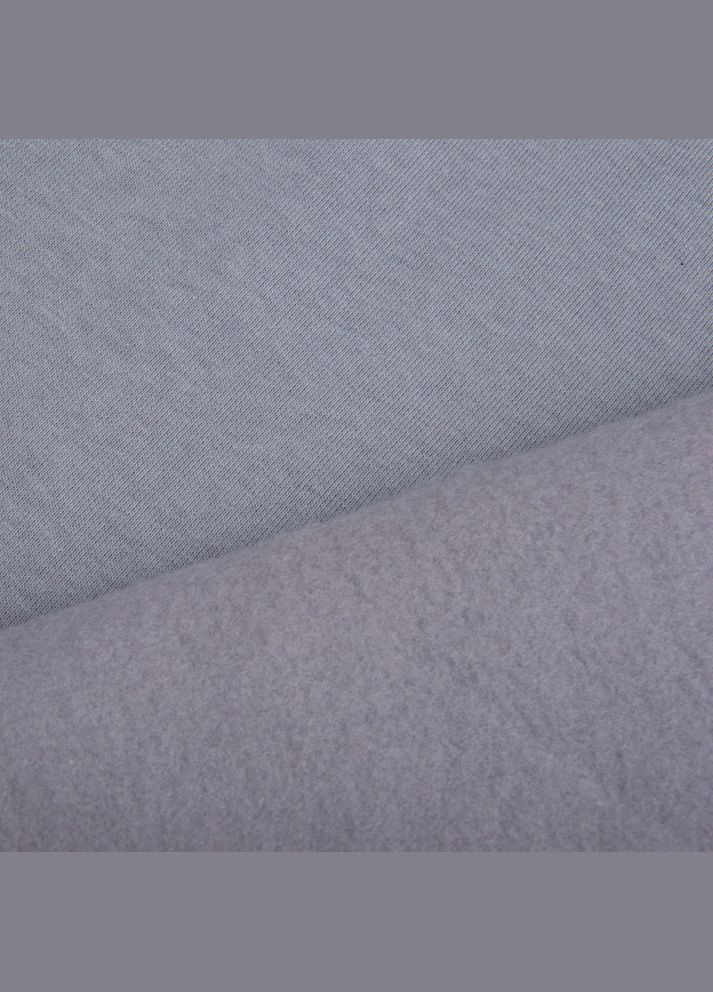 Тканина трикотаж трьохнитка фліс, 310 г/м2, 180 см сіра тепла для спортивного одягу IDEIA (307063029)