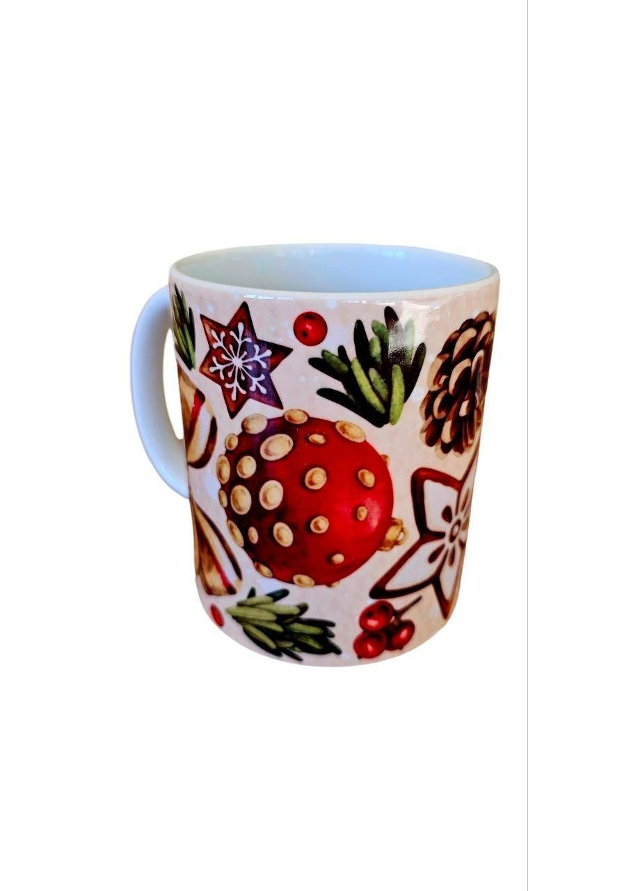 Кружка Новорічна, Пряник імбирний, h-9,5 см, 350 мл (262-2237) No Brand (362694103)