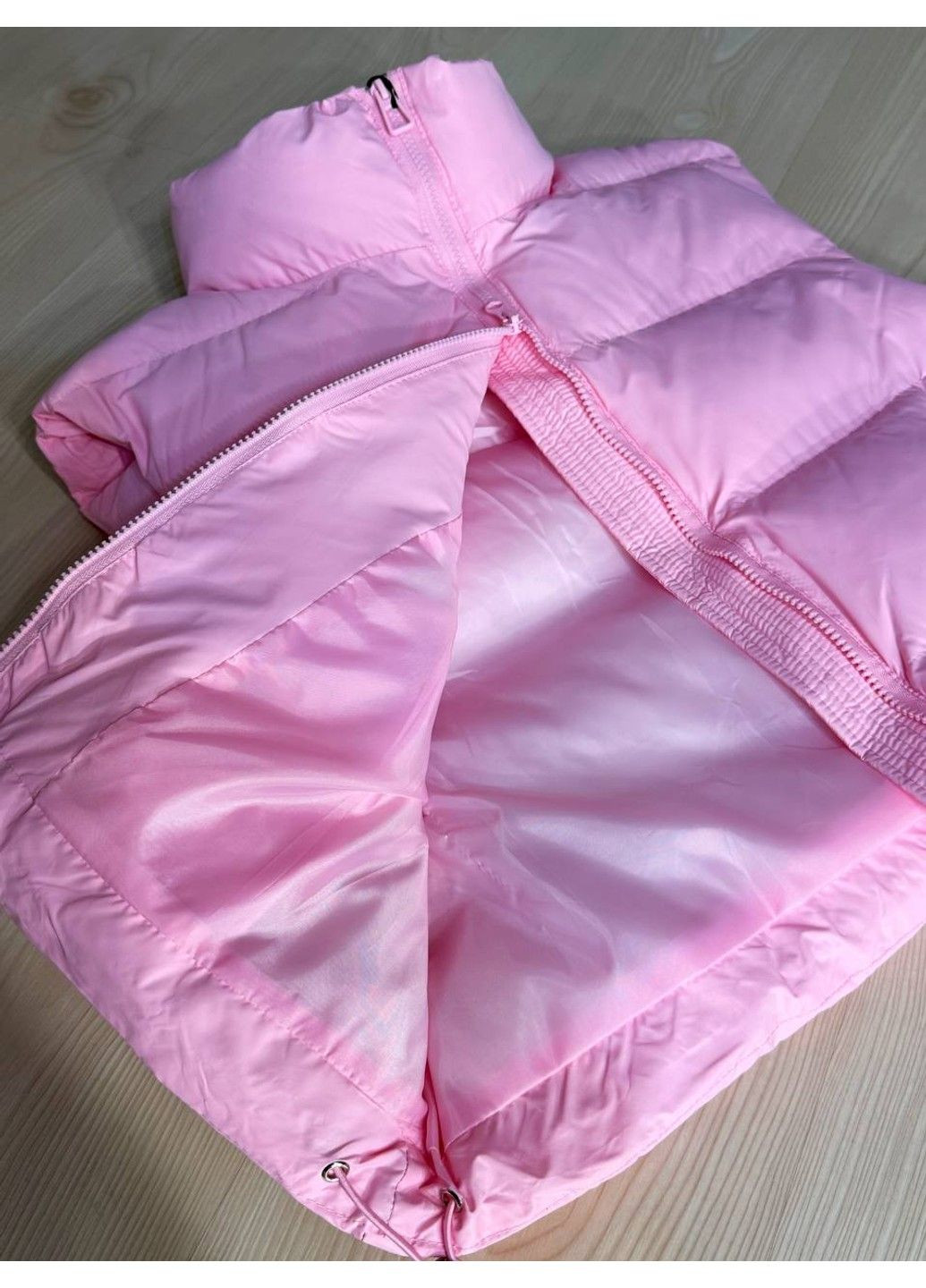 Жилетка женская A-N 10013 дутая без капюшона розовая No Brand (343276855)