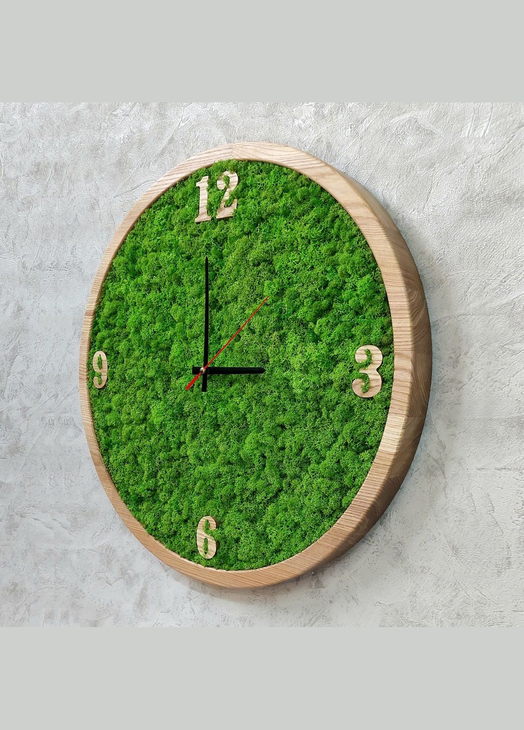 Часы настольные с мхом Украина. Флаг Украины Wood One (315725354)