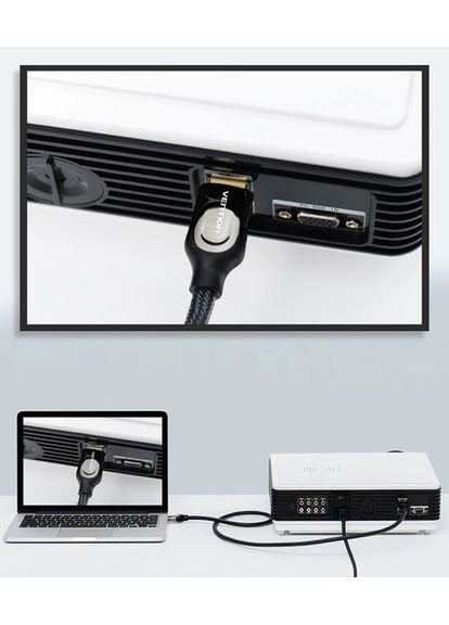 Кабель HDMI - HDMI V 2.0 (M/M), 1 м, Black (VAA-B05-B100) Vention (351559567)