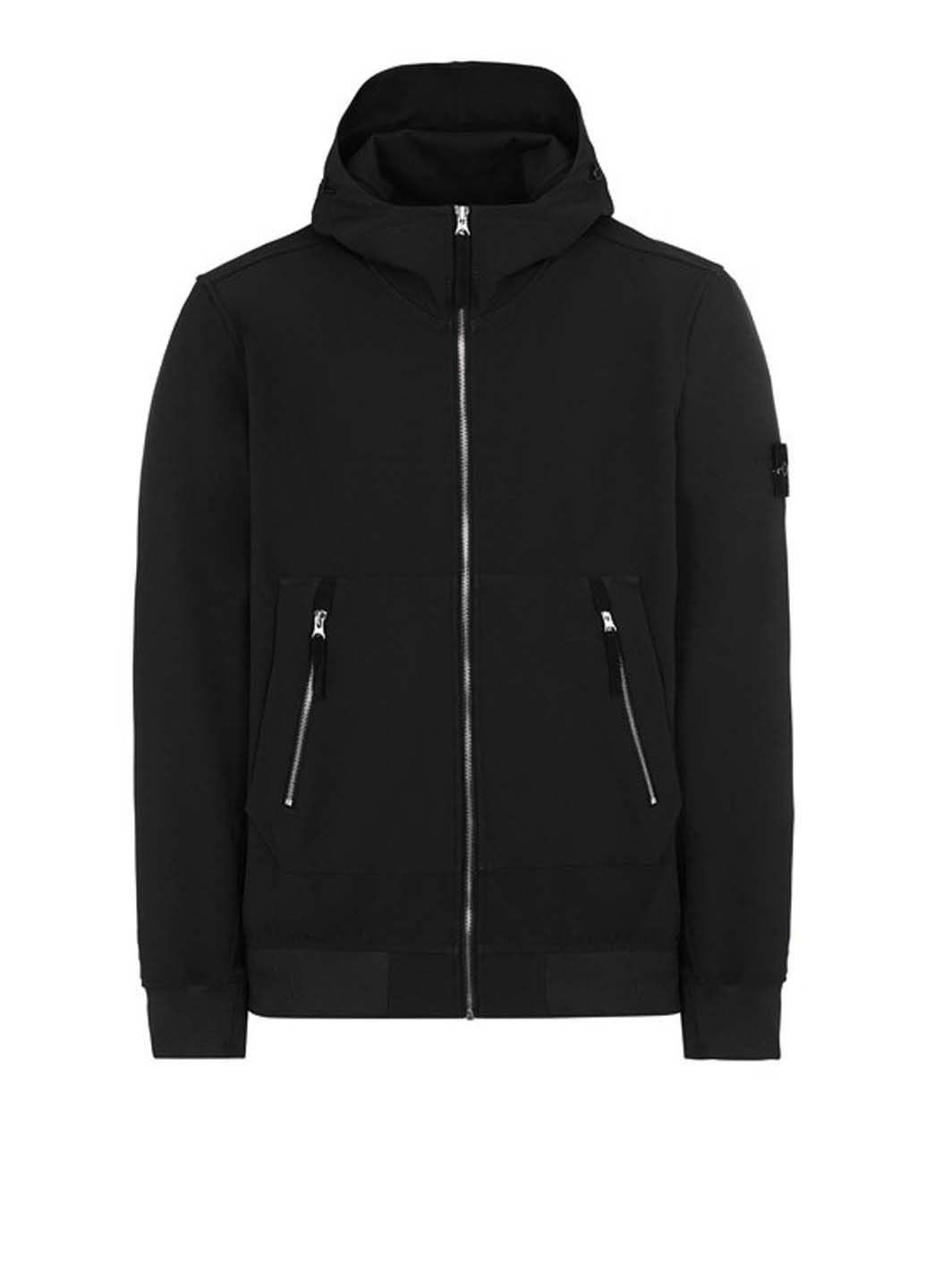 Чорна демісезонна куртка Stone Island