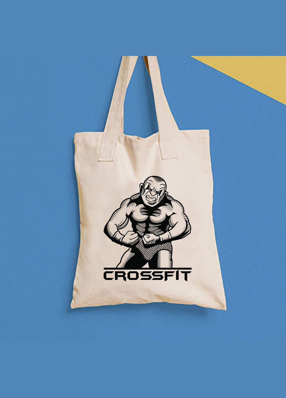 Еко сумка,, щоденна з принтом "Силач Crossfit" Push IT Кавун шопер (316138111)