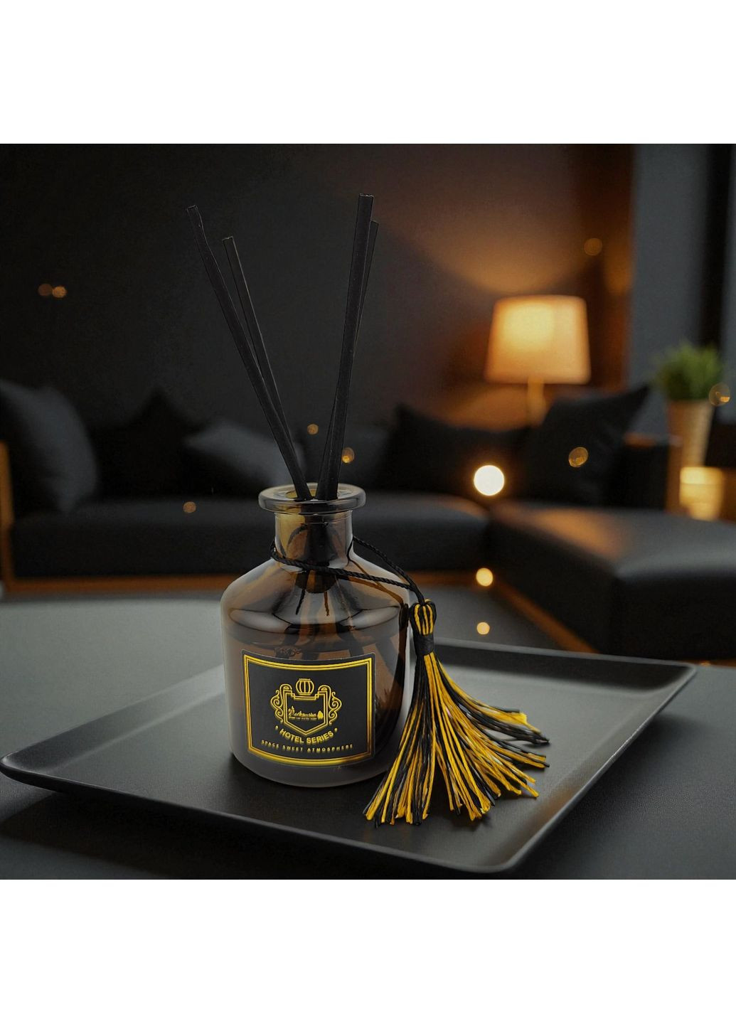 Аромадифузор Грейпфрут парфум для дому з ефірною олією тростинними паличками натуральний аромат Чорний 160_3_0_9C No Brand (369667777)