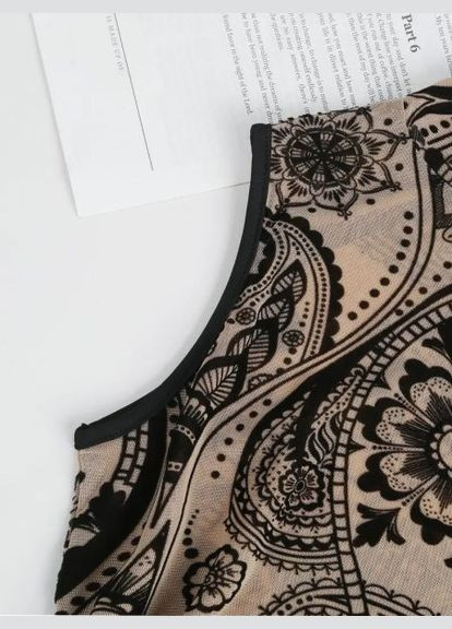 Боди женский Y2K с тропическим принтом 352 No Brand (350886116)