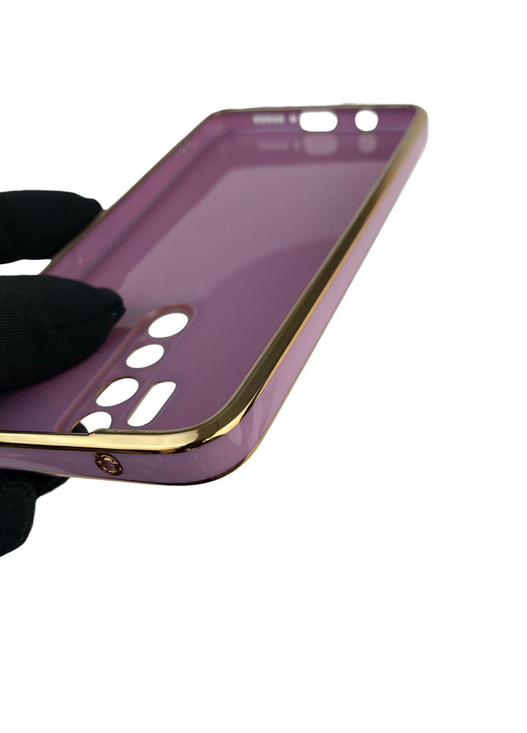 Чохол для Redmi Note 8 Pro з кільцем-підставкою із золотою окантовкою на сяомі редмі нот 8 про чорничний gs1 Xiaomi (366234125)