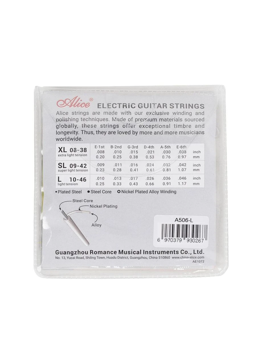 Струны Alice A506-SL для электрогитары (09/42) никель Ernie Ball (391551569)