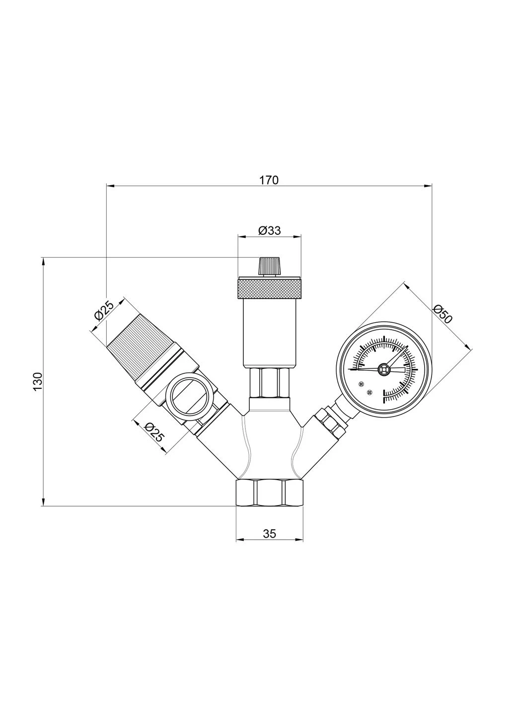Група безпеки котла Base 1" Thermo Alliance SD291 (341326657)