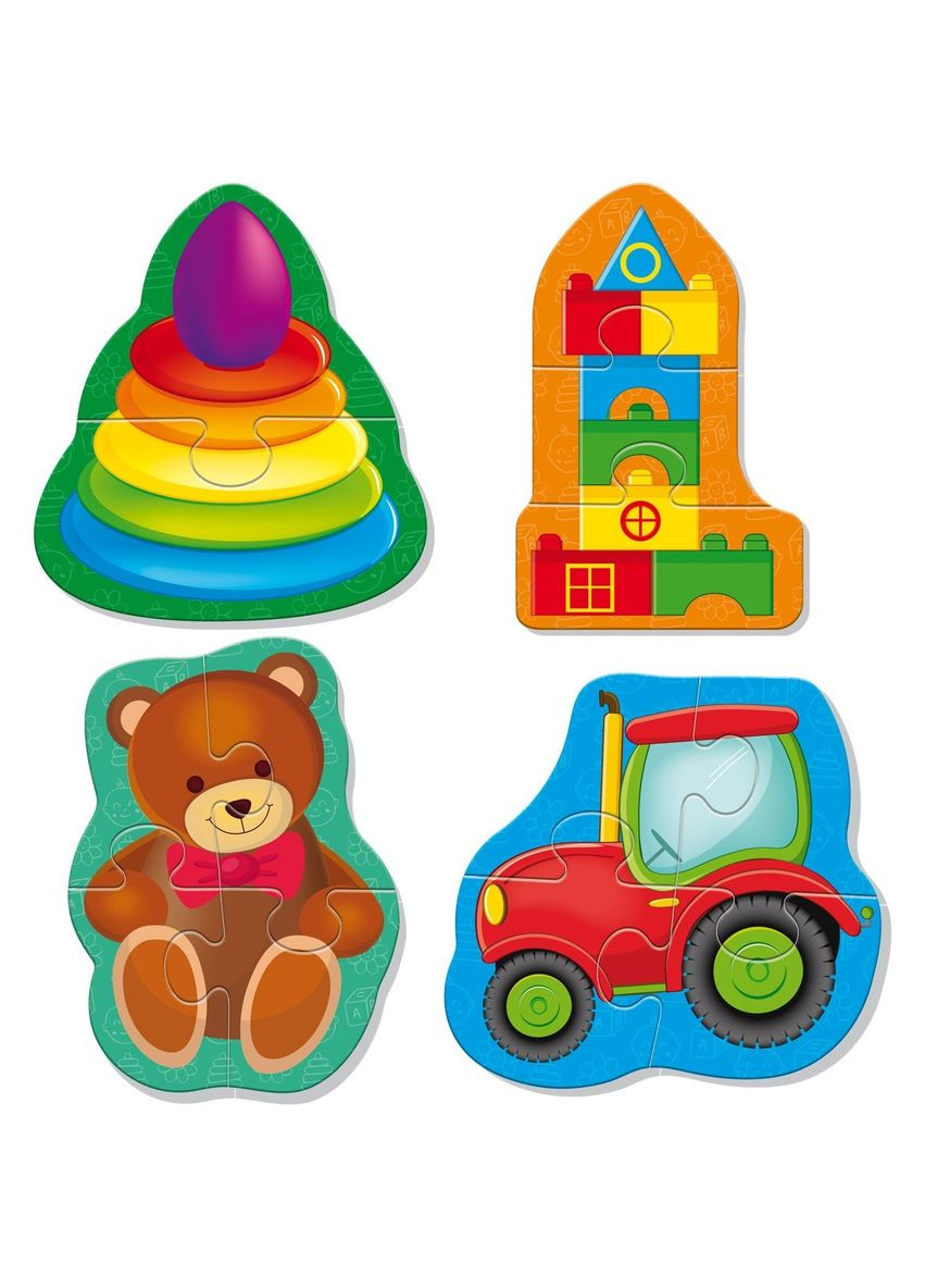 Мягкие бейби пазлы Малыш сможет "Играшки", 13 элементов () Vladi toys VT1106-94 (328394760)