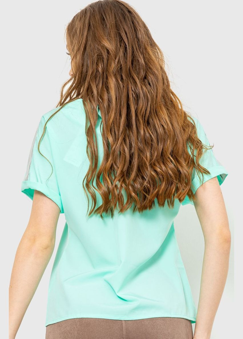 Серо-зеленая демисезонная блуза повседневная, цвет светло-сиреневый, Ager