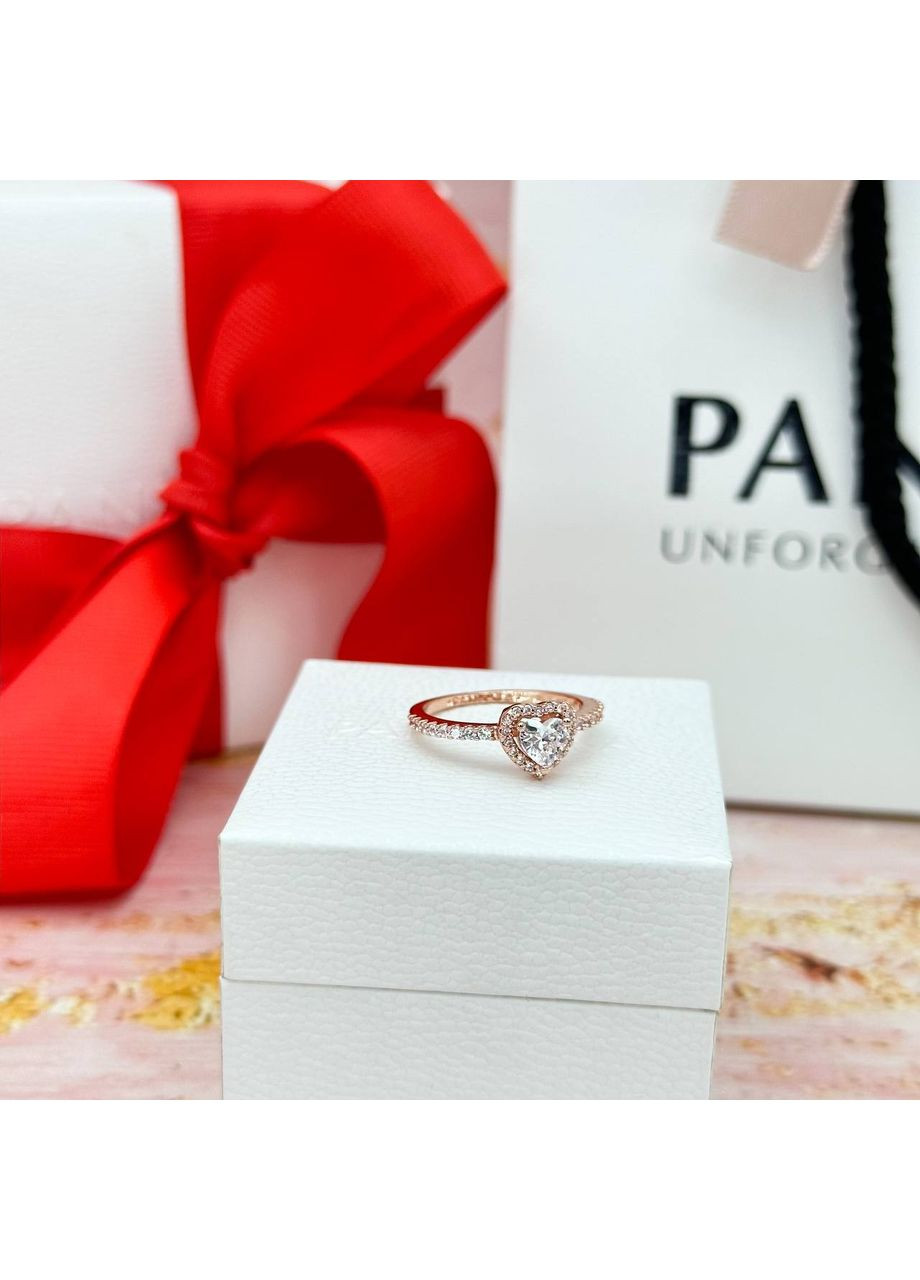 Кольцо Пандора "Блестящее прозрачное сердце" 188421C02 Kabluchka (355346716)