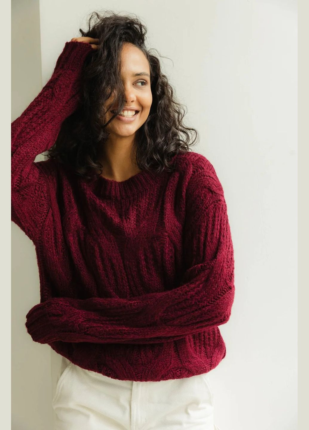 Темно-вишневий демісезонний джемпер джемпер Seventeen