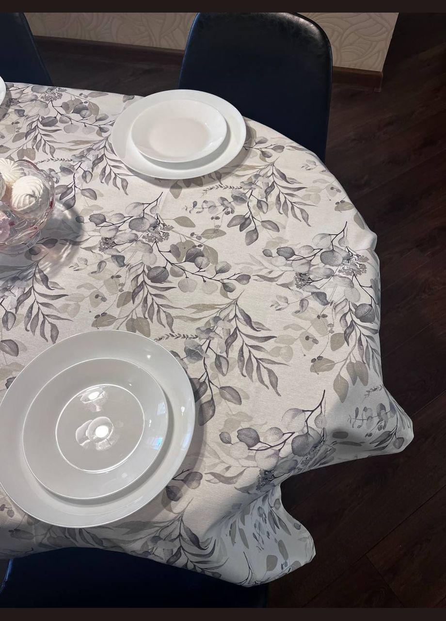 Скатерть водоотталкивающая 140х170см Эвкалипт Серый Malva (305830987)