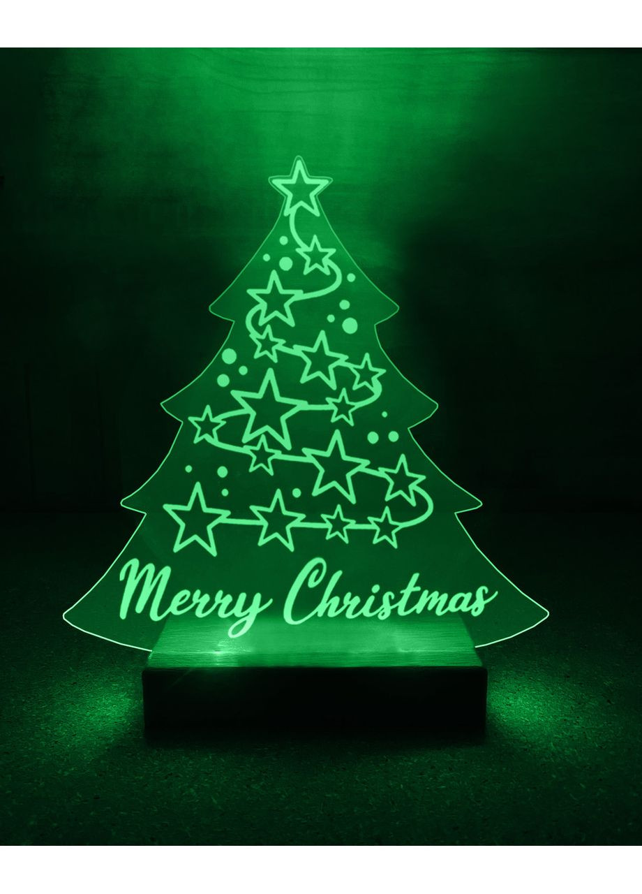 Новорічний нічник Ялинка Merry Christmas (дизайн 36.1) Creative (368775322)